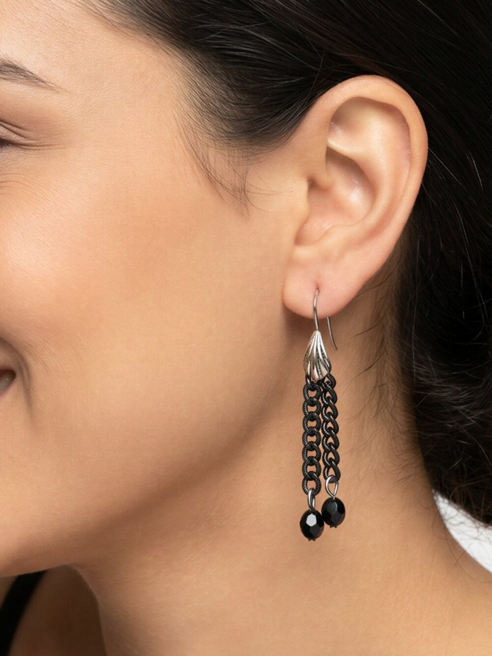 Chain Drop Earrings - Picture 2 of 5